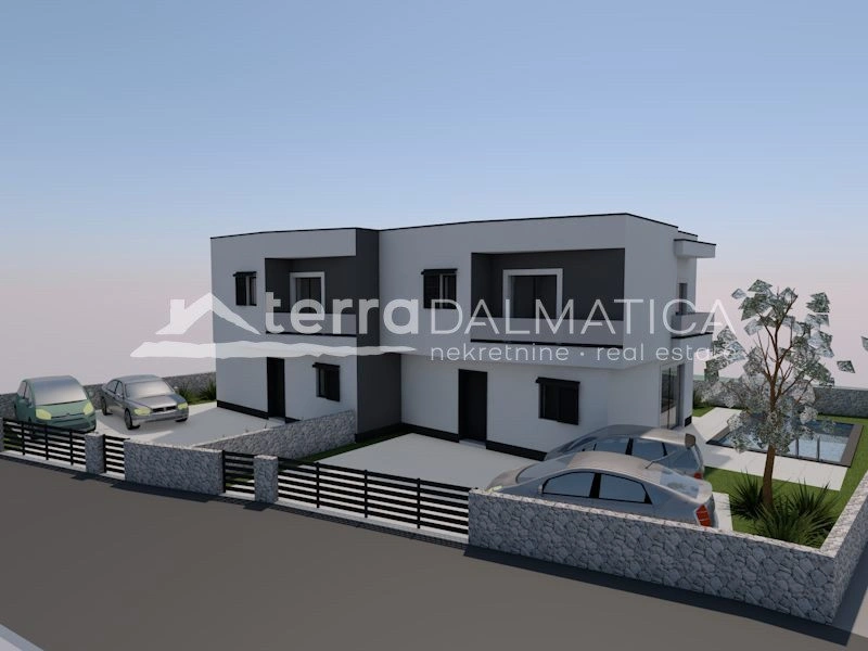 Modernes Doppelhaus in Tribunj – 150 Meter vom Meer entfernt