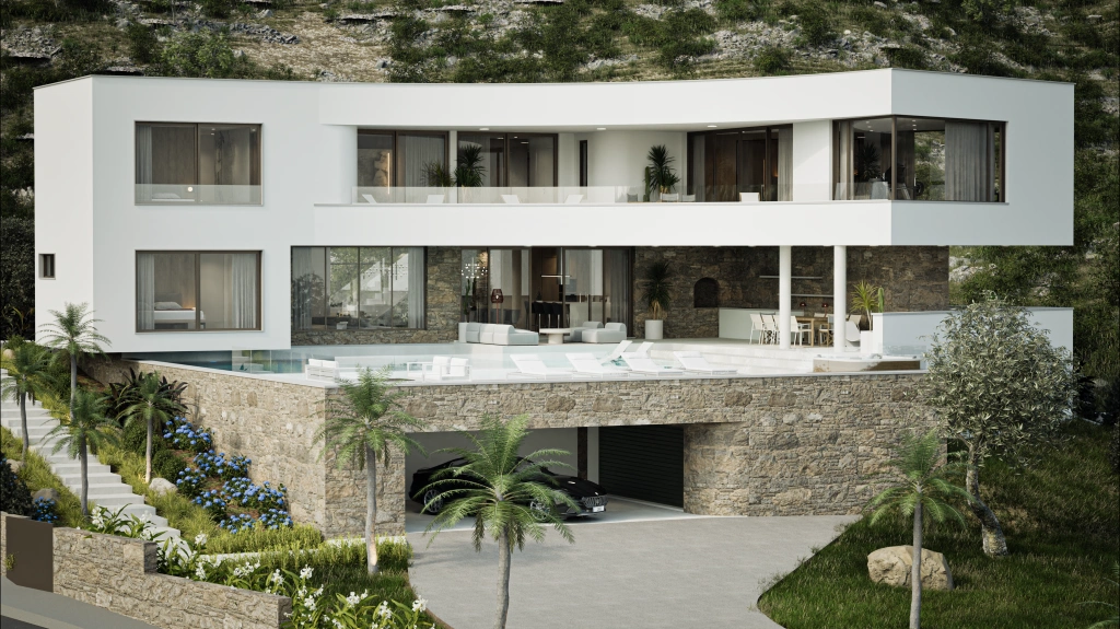 Primosten-Kroatien, exklusive Villa im modernen Design mit Panoramablick auf den Archipel