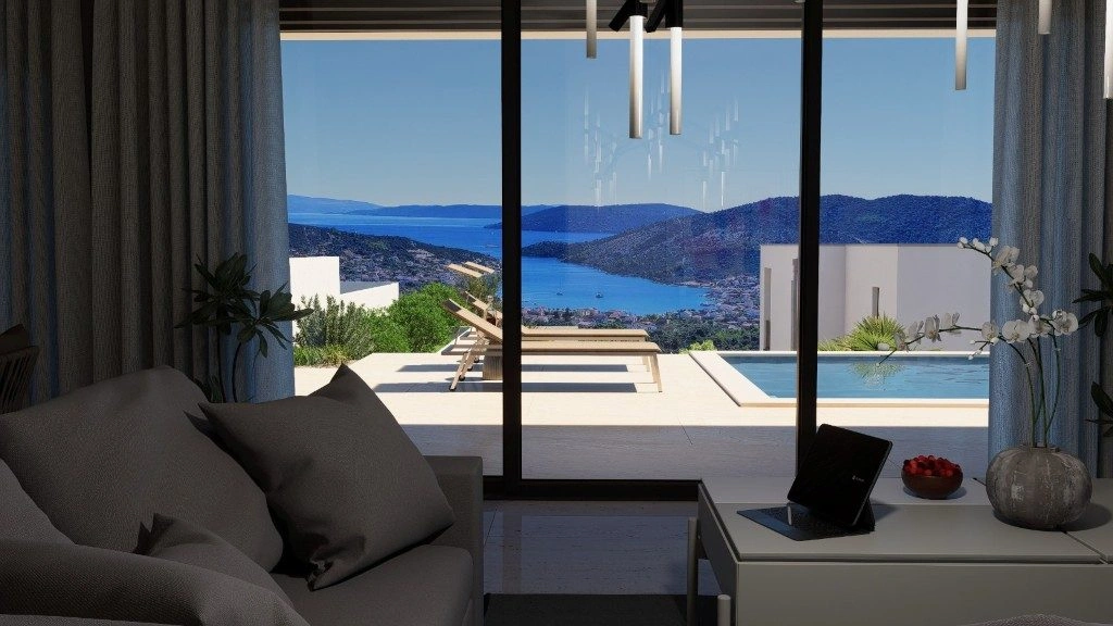 Moderne Villa mit Pool und Meerblick – Vinišće