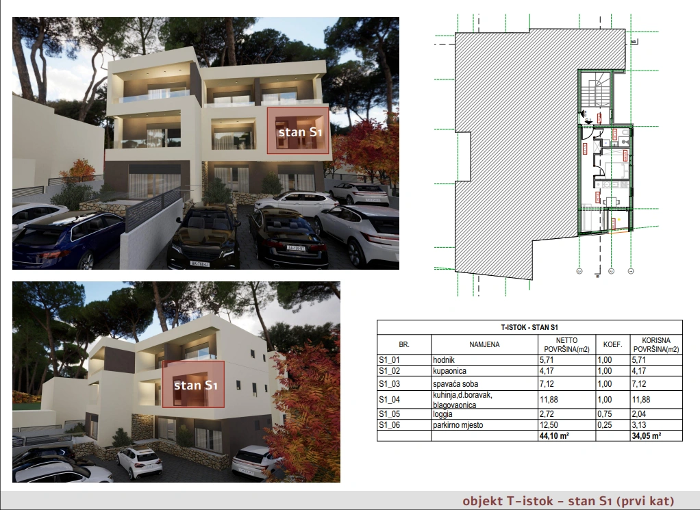 Brodarica – projekt novogradnje s više stambenih jedinica