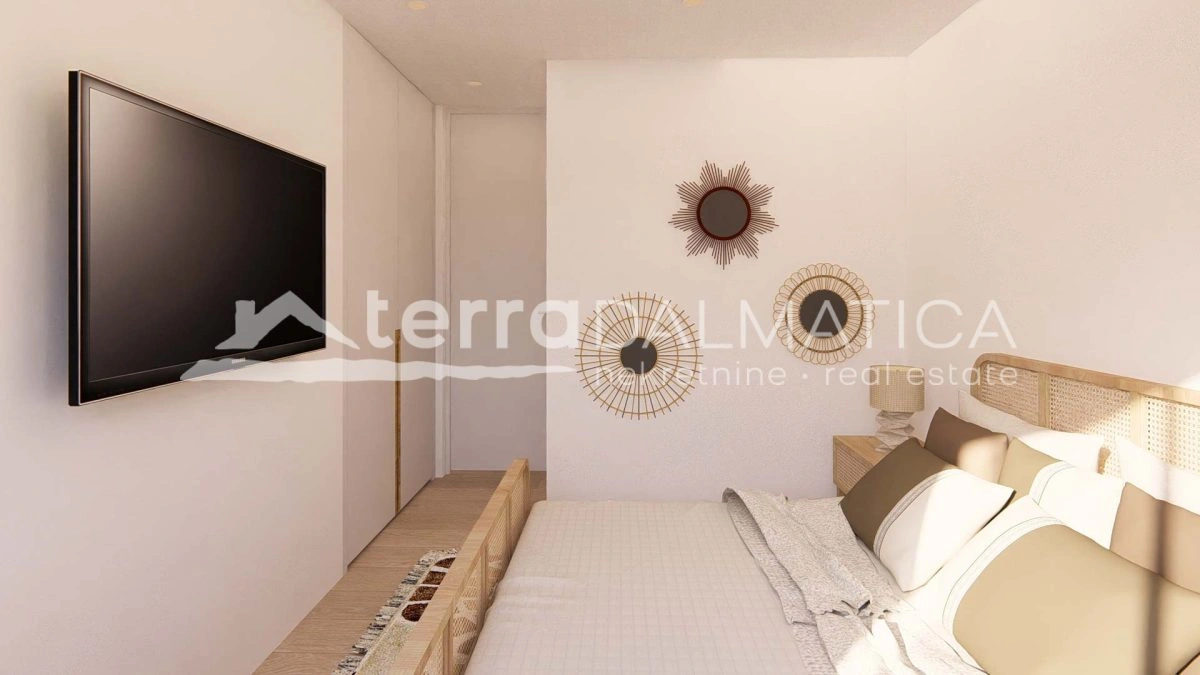 Ferienwohnung mit Meerblick und Balkon – Sukošan