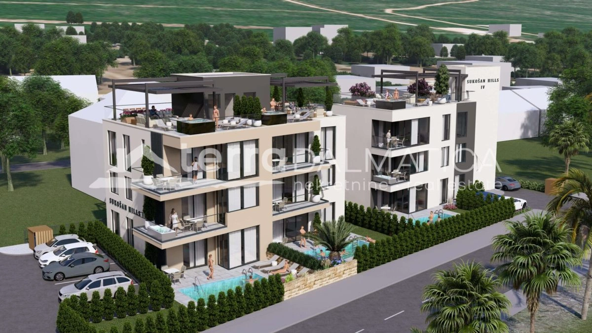 Ferienwohnung mit Meerblick und Balkon – Sukošan