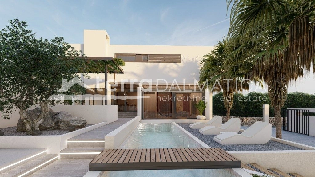 Luxusvilla mit Panoramablick auf die Adria – Rogoznica