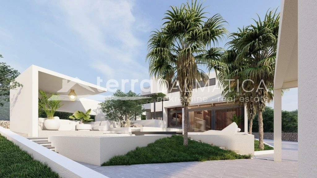 Luxusvilla mit Panoramablick auf die Adria – Rogoznica