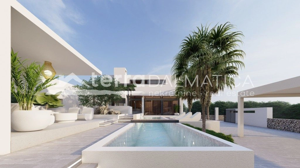 Luxusvilla mit Panoramablick auf die Adria – Rogoznica