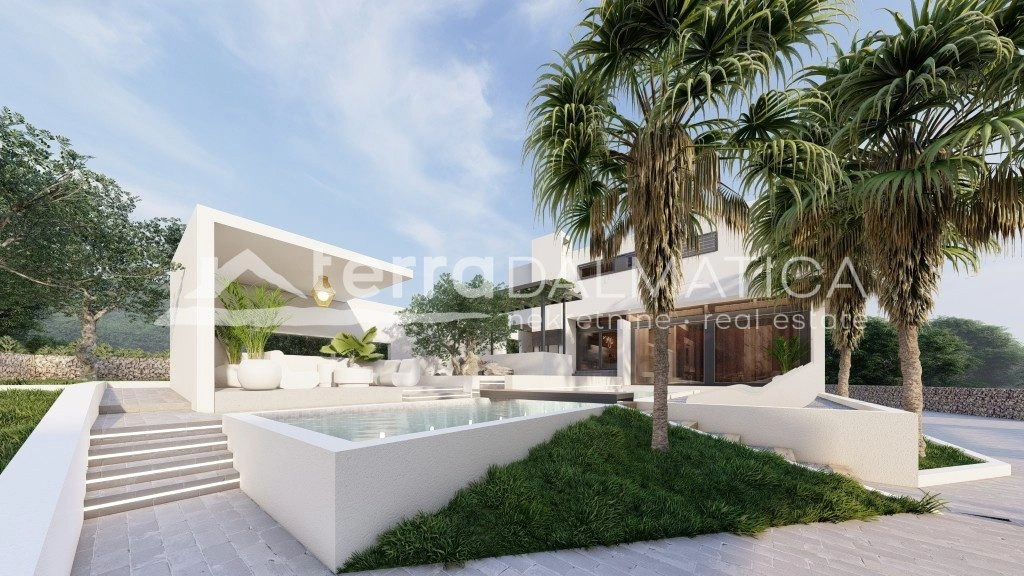 Luxusvilla mit Panoramablick auf die Adria – Rogoznica