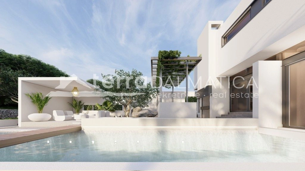 Luxusvilla mit Panoramablick auf die Adria – Rogoznica