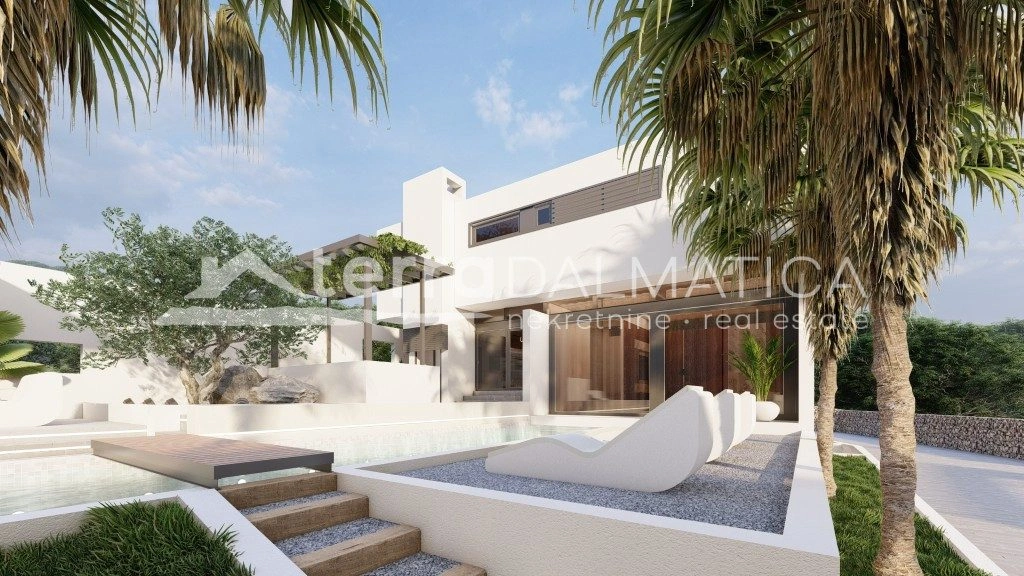 Luxusvilla mit Panoramablick auf die Adria – Rogoznica