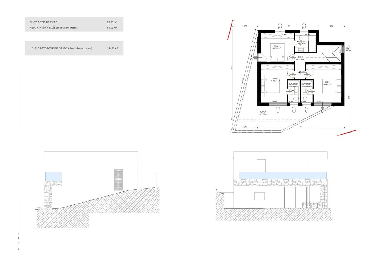 Działka budowlana z pozwoleniem na budowę willi, Vinišće – widok na morze