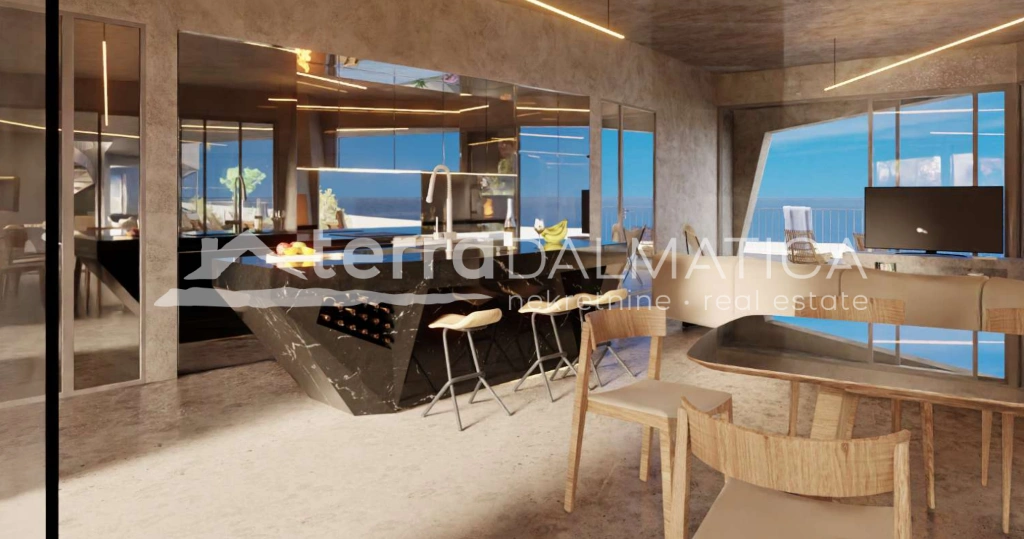 Baugrundstück, Brač – Projekt für eine Villa mit Meerblick und Split