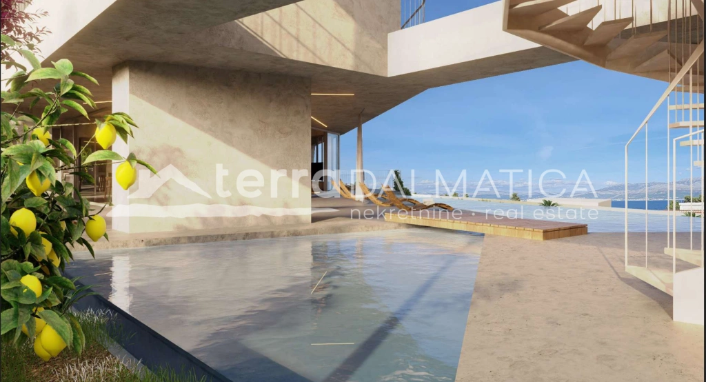 Baugrundstück, Brač – Projekt für eine Villa mit Meerblick und Split