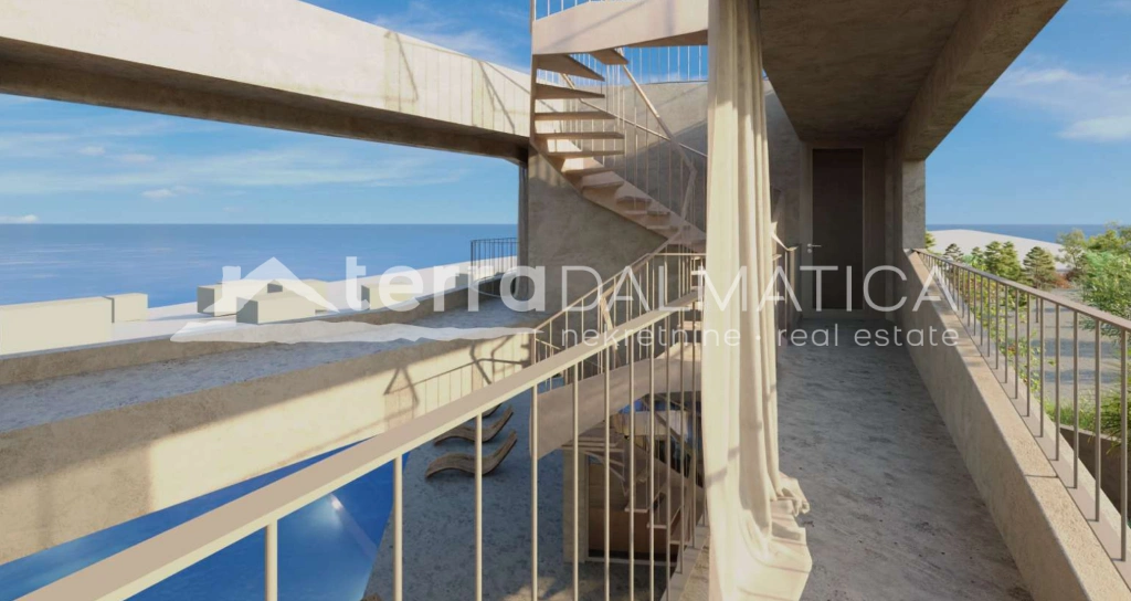 Baugrundstück, Brač – Projekt für eine Villa mit Meerblick und Split