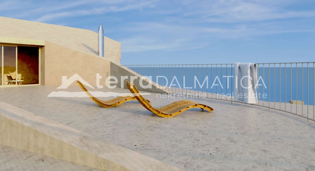 Baugrundstück, Brač – Projekt für eine Villa mit Meerblick und Split