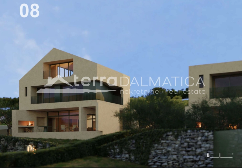 Geräumige Villa, Brač – Pool, Meerblick