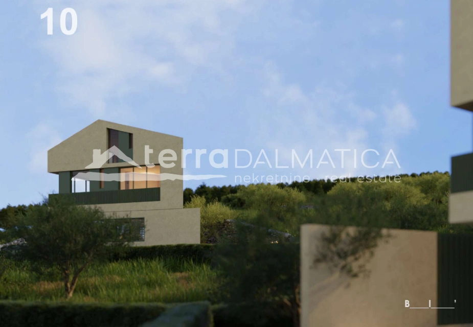 Villa mit Garten, Brač – Swimmingpool, Meerblick