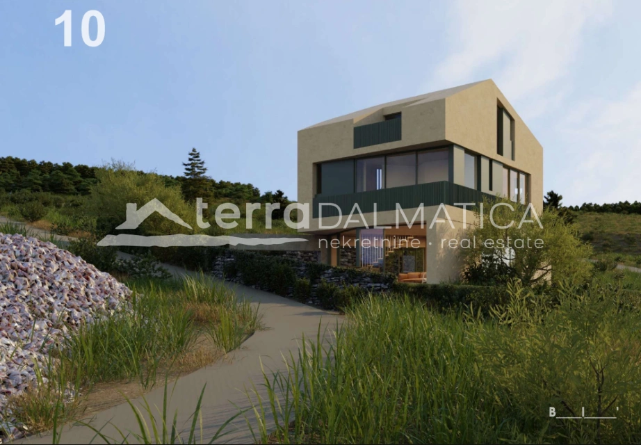 Villa mit Garten, Brač – Swimmingpool, Meerblick