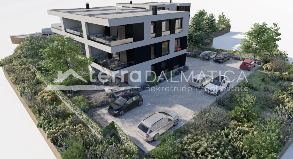 Modernes Apartment, Srima – Terrasse