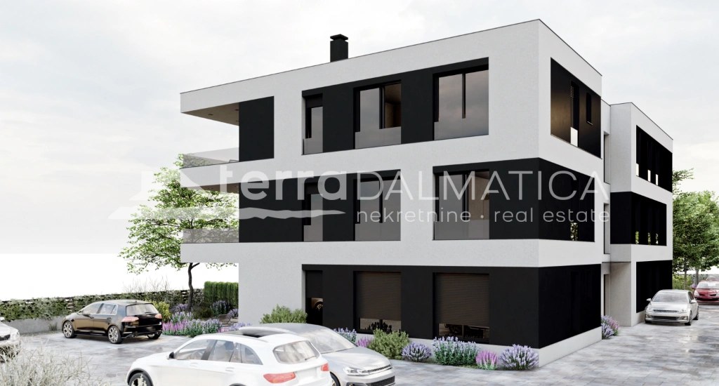 Modernes Apartment, Srima – Terrasse