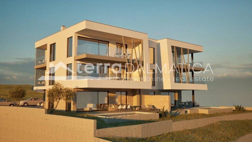 Apartment, Tribunj – S6, zweiter Stock mit überdachten Terrassen