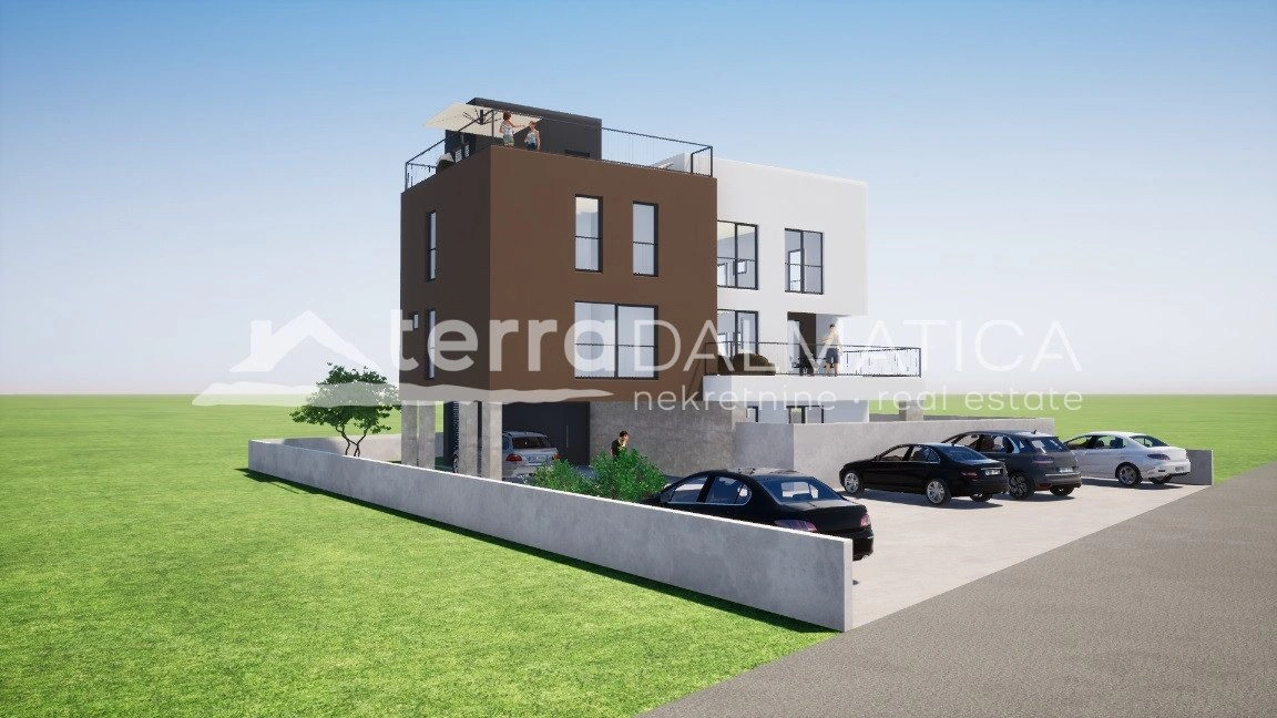 Dreizimmerwohnung im Neubau Zaton mit Dachterrasse