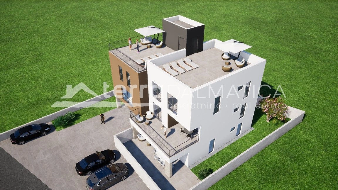 Dreizimmerwohnung im Neubau Zaton mit Dachterrasse