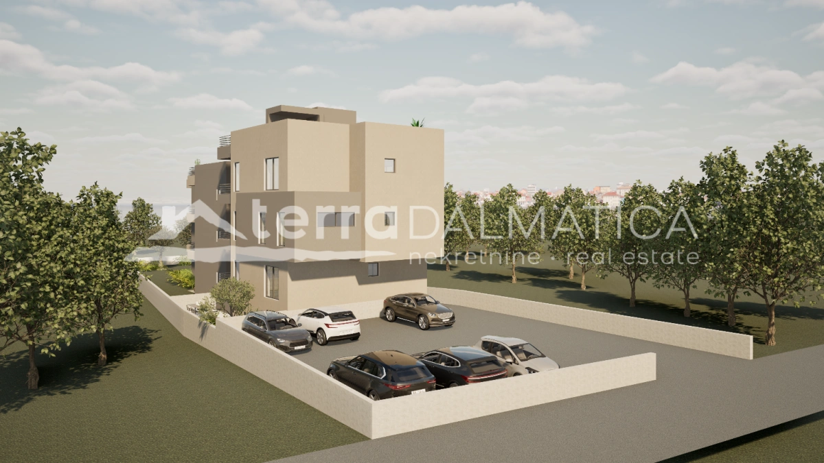 Drei-Zimmer-Wohnung in Bibinje, Neubau mit Meerblick