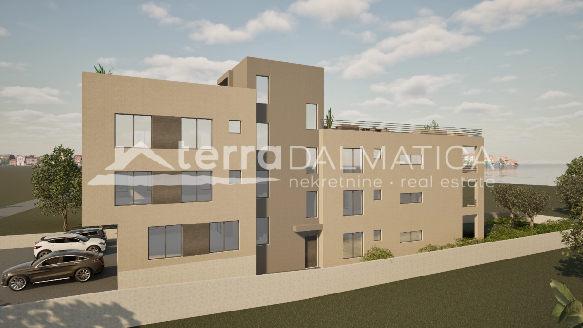 Drei-Zimmer-Wohnung in Bibinje, Neubau mit Meerblick