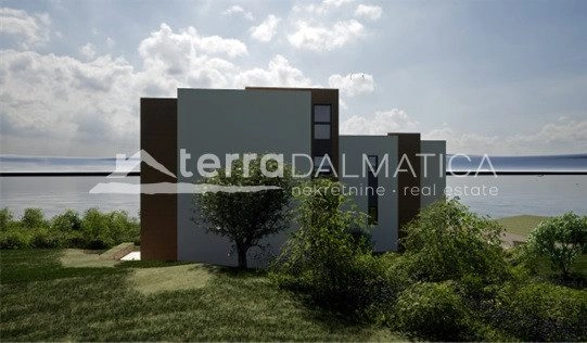 Drei-Zimmer-Wohnung Maslenica, Neubau mit Meerblick