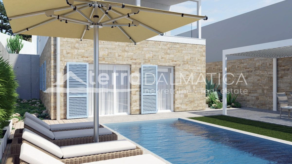 Nova vila Starigrad s bazenom i pogledom na more