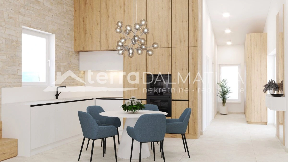 Nova vila Starigrad s bazenom i pogledom na more