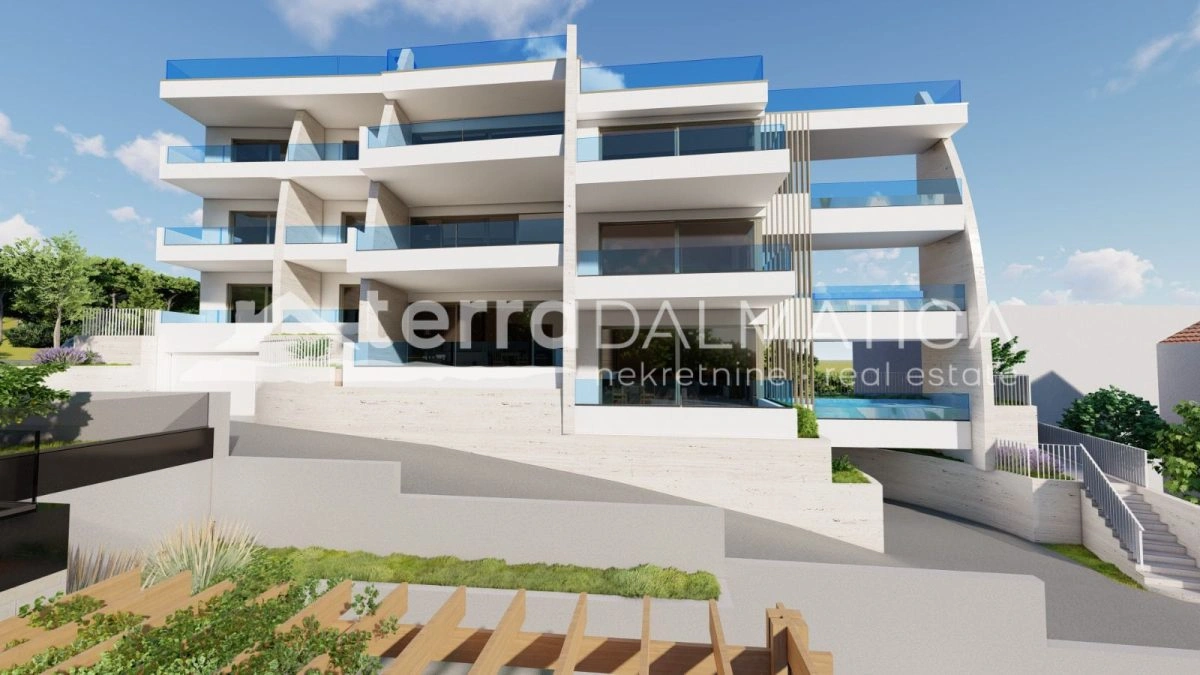 Penthouse in Grebaštica mit Meerblick, Swimmingpool und Dachterrasse