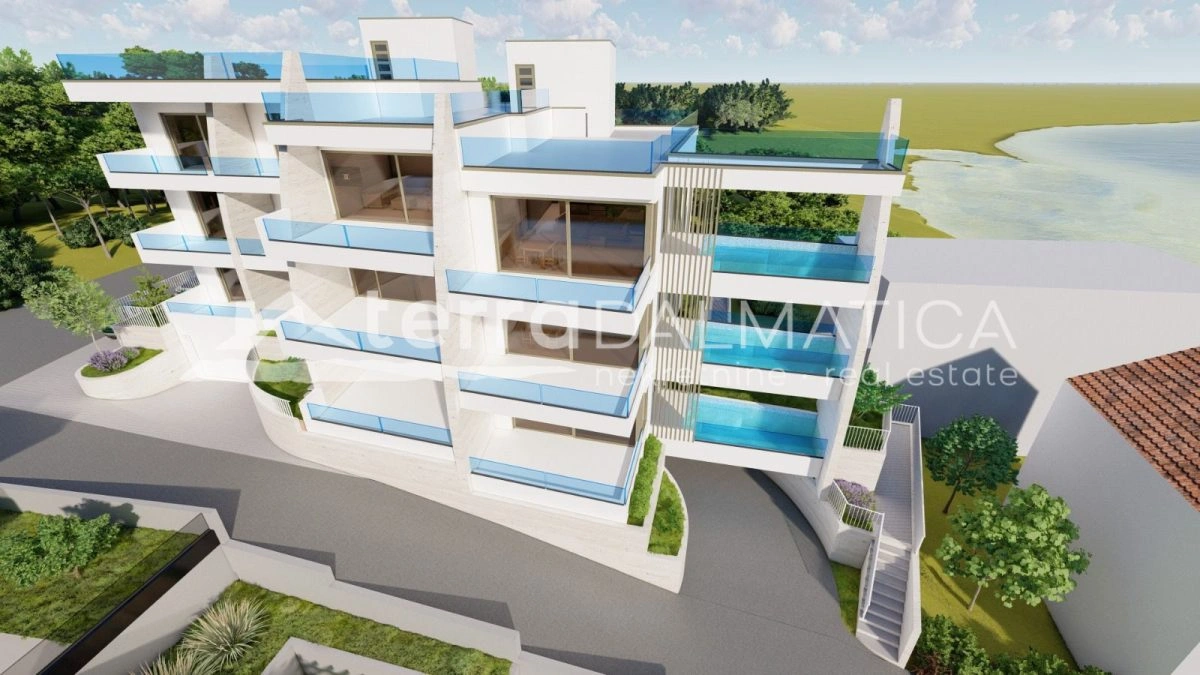 Penthouse in Grebaštica mit Meerblick, Swimmingpool und Dachterrasse