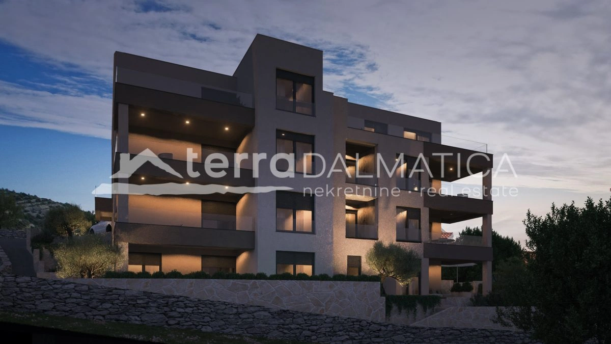 Apartment in Stivašnica – Neubau mit Meerblick und 2 Parkplätzen