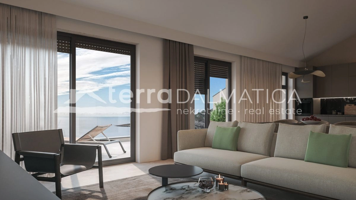 Apartment in Stivašnica – Neubau mit Meerblick und Parkplatz