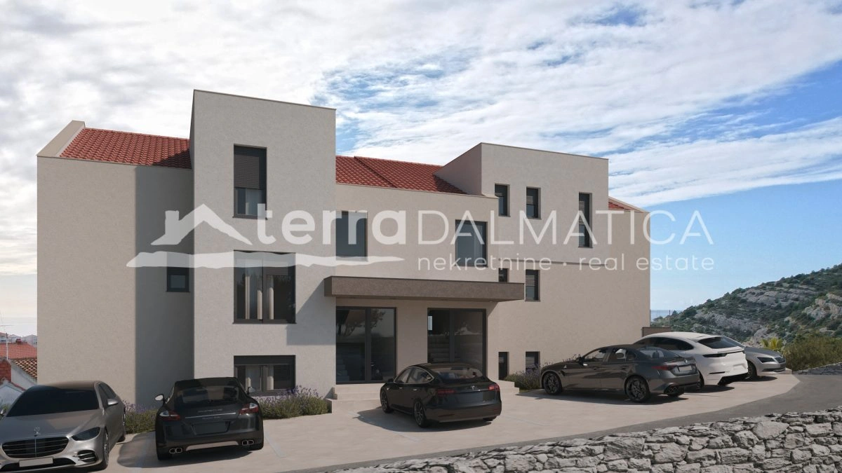 Apartment, Stivašnica – Neubau, Meerblick und 2 Parkplätze