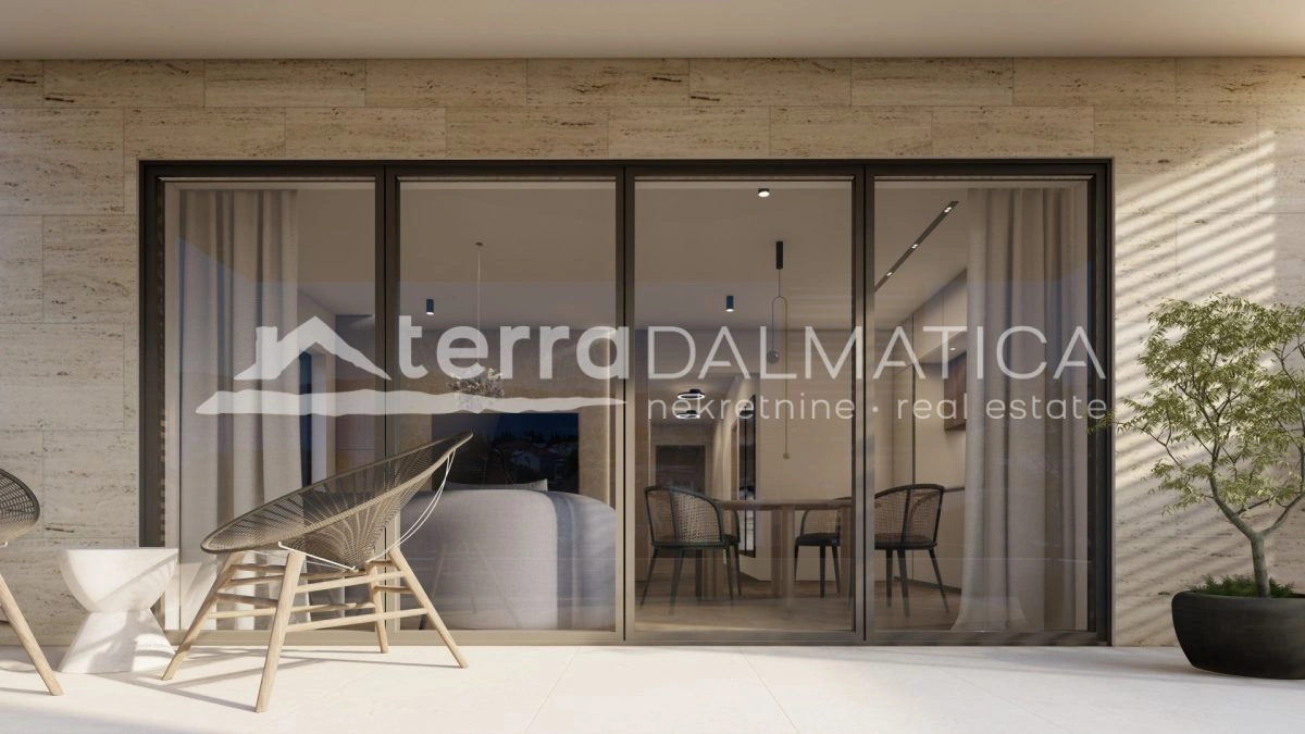 Neubau, Sv. Filip i Jakov – Dachterrasse mit Meerblick, Aufzug und Garage