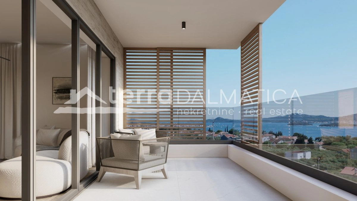 Neubau, Sv. Filip i Jakov – Dachterrasse mit Meerblick, Garage und Aufzug