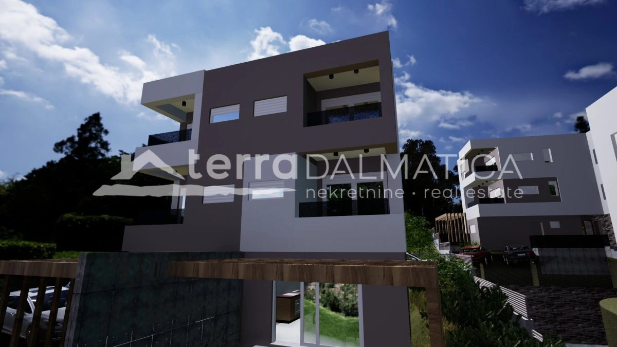 Stan u Žaboriću – novogradnja s pogledom na more, lođom i parkingom