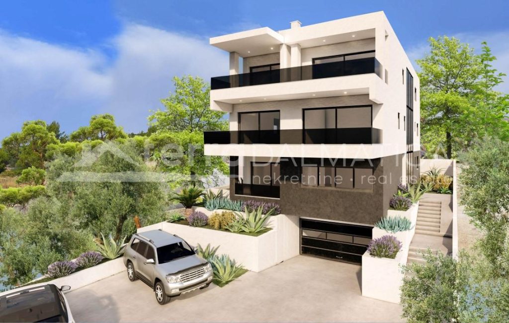 Okolice Šibenika, Grebaštica, nowoczesny apartament z widokiem na morze