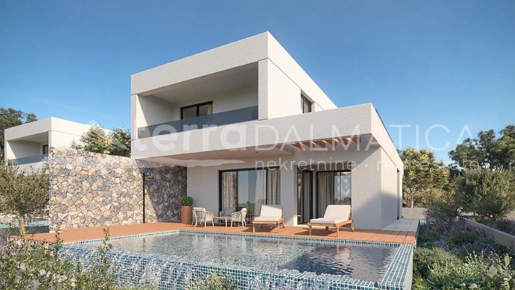 Bilice – Modern villa in a luxury complex with a swimming pool and sports facilities