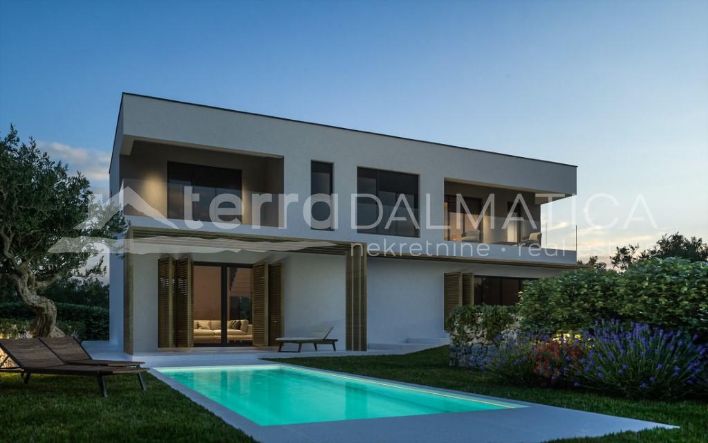 Bilice, luxury villa with heated pool 80m from the sea